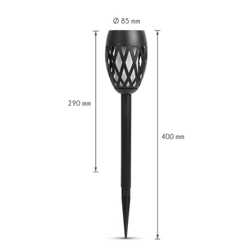 Zapichovacia LED solárna lampa - efekt plameňa - 8 – Obrázok 3