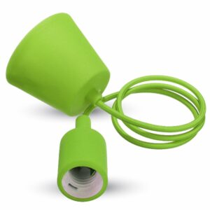 Dizajnová závesná lampa E27 zelená