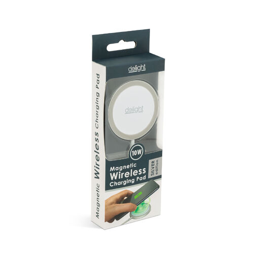 Magnetická bezdrôtová nabíjačka - Type-C - striebo – Obrázok 3