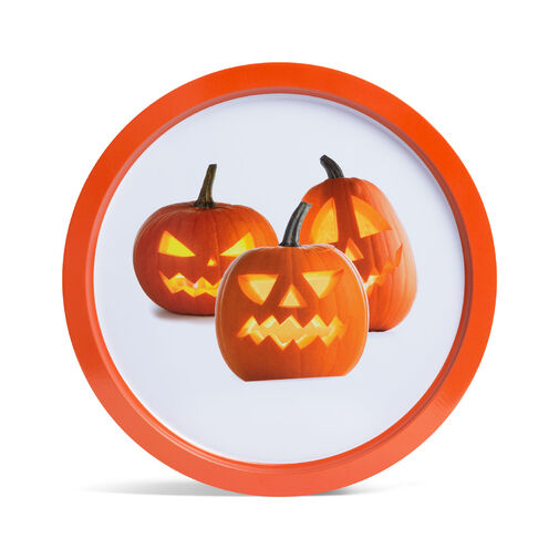 Halloweenska tácka - tekvica - kov - 31 cm