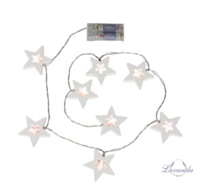 Vianočná LED sveteľná reťaz - hviezdy - multicolor