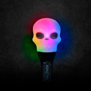 Halloweenska LED lampa - lebka - na batérie