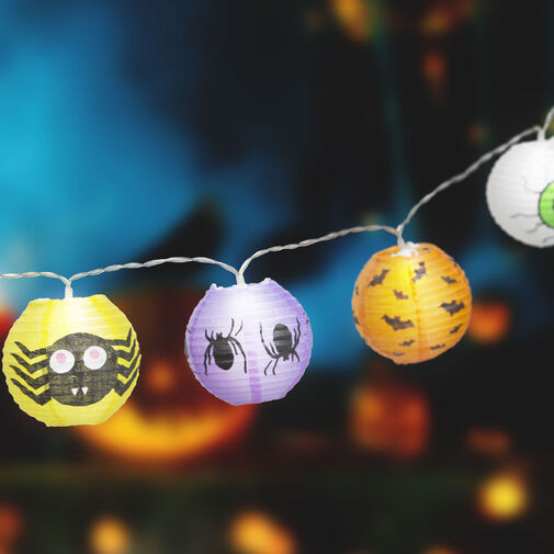 Halloweenska sveteľná reťaz z lampiónov - 7,5 x 11