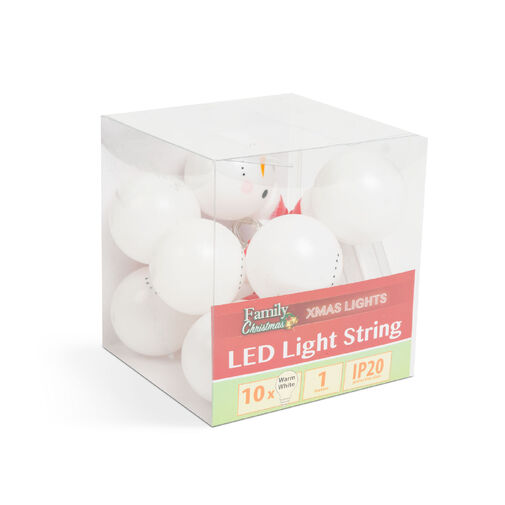 LED svetelná reťaz - snehuliak - 10 LED - 1,1 m - – Obrázok 2