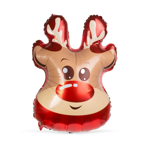 Vianočný balón - hliníková fólia - sob - 70 x 48 c