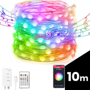 Smart sveteľná reťaz - USB - 66 RGB LED - 10 m - B