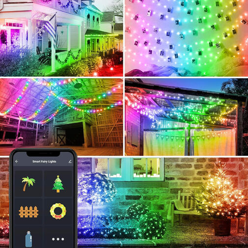 Smart sveteľná reťaz - USB - 66 RGB LED - 10 m - B – Obrázok 3