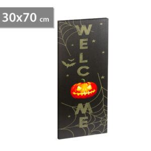 LED halloweensky obrázok - s vešiakom na stenu , 2