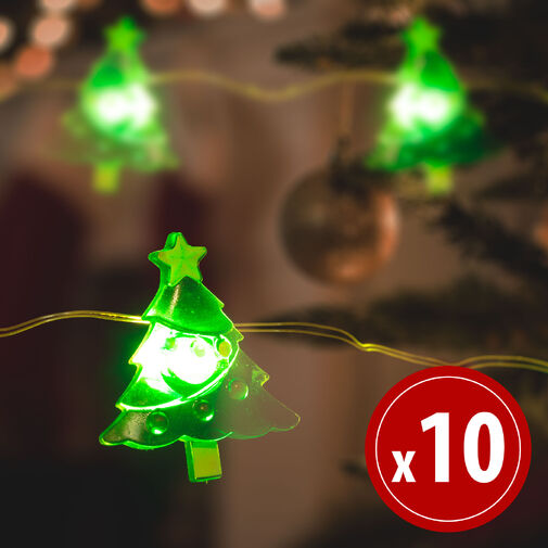 LED sveteľná reťaz - vianočný strom - 10 LED - 1,2