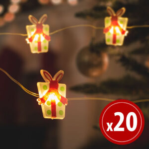LED sveteľná reťaz - darček - 2,2 m - 20 LED - tep