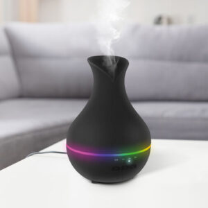 Aroma difúzor so sveteľnou terápiou - čierny - 120