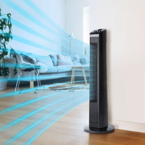 Stĺpový ventilátor - 220-240V, 45 W - Čierna