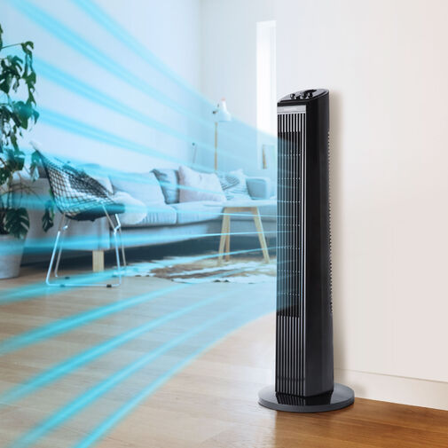 Stĺpový ventilátor - 220-240V, 45 W - Čierna