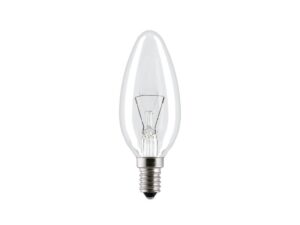 SAD'N Žiarovka 240V 40W E14 sviečka-číra shockproo